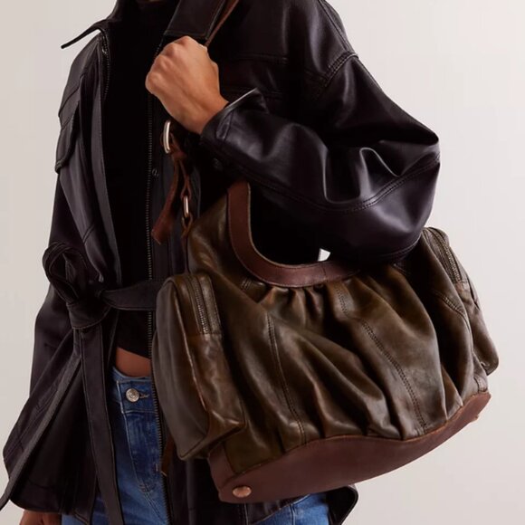We The Free Hattie Hardware Shoulder Bag - Color Olive